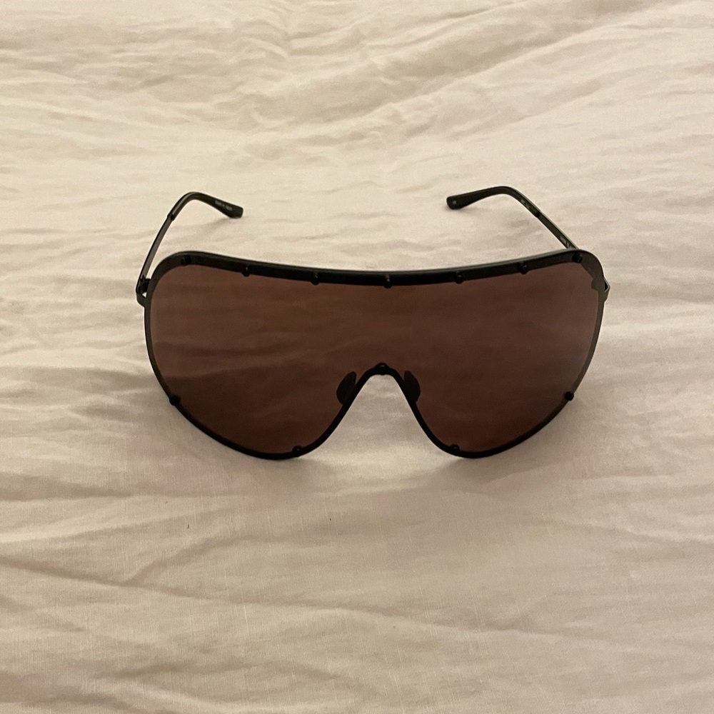 Rick Owens Mask Black-Brown sunglasses